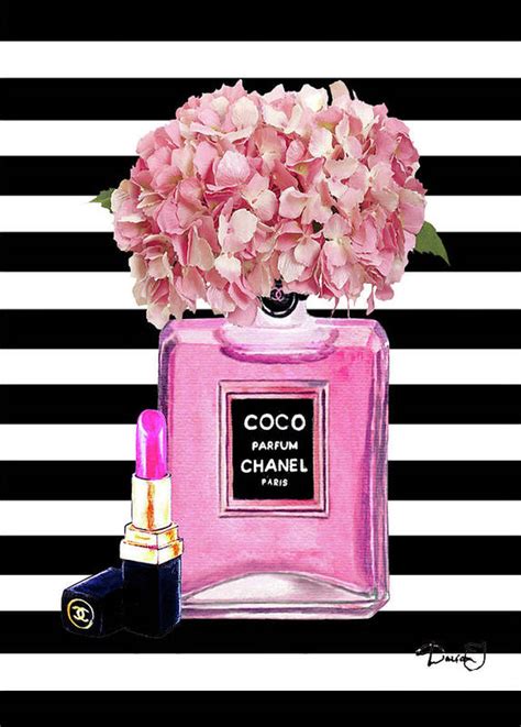 Browse our vibrant collection of pink and red art prints and canvas wall art. Chanel Poster Pink Perfume Hydrangea Print Art Print by ...