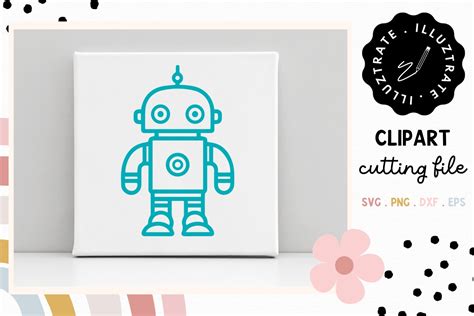 Robot Svg Cut File Robot Cutting File Graphic By Illuztrate