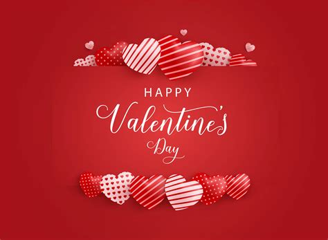 Download Happy Valentines Day Patterned Hearts Wallpaper