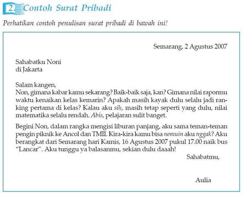 Kemungkinan besar aku akan ikut vi kalau tidak ada jadwal ujian disini. Contoh Surat Pribadi Untuk Sahabat, Teman dan Keluarga ...
