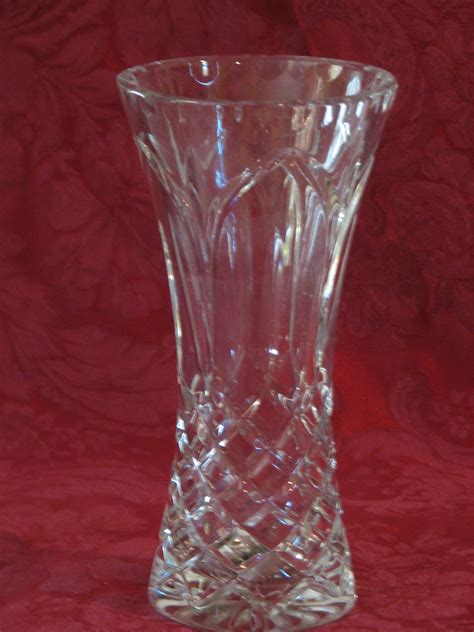Handcut Polish Crystal Vase Leaded Tall