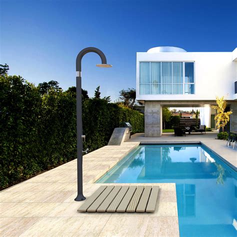 Plato de ducha exterior en madera, piscina y jardín 80x80cm Arkema