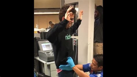 Tsa Agent Touches Mans Groin And Bare Stomach During Pat Down Youtube