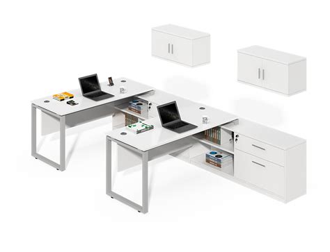China Manufacturer White Hanging Cabinet Executive L Shaped Desk For