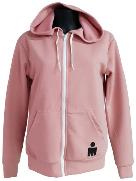 Brushed Fleece Full Zip Hoodie Dusty Pink Ironman Store South Africa