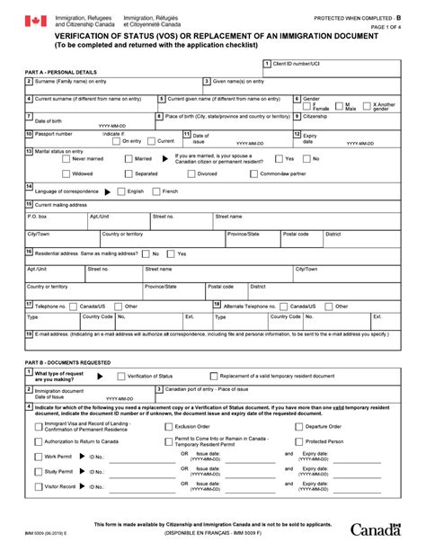 Form Imm5009 Fill Out Sign Online And Download Fillable Pdf Canada