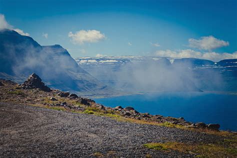 Beautiful Summer Icelandic Landscape With Fjord Isafjordur Iceland