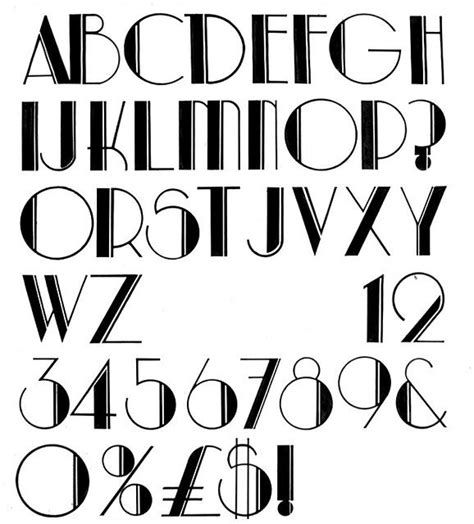 Deco Font Art Deco Typography Art Deco Font Typography Alphabet