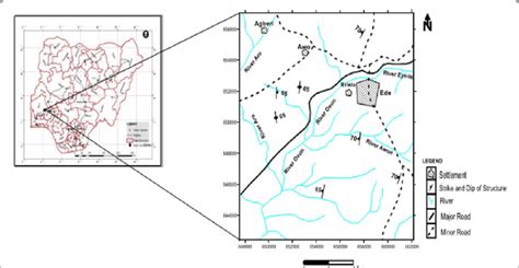 location map   study area showing drainage pattern erinle  scientific diagram