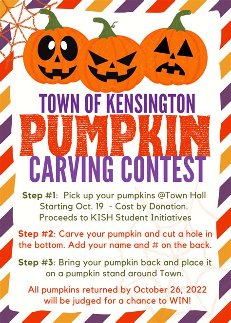 Annual Pumpkin Carving Contest Town Of Kensington
