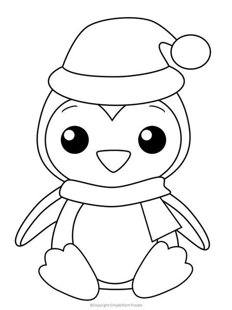 Penguin coloring pages for first grade. Free Printable Christmas Coloring Sheets for Kids and ...