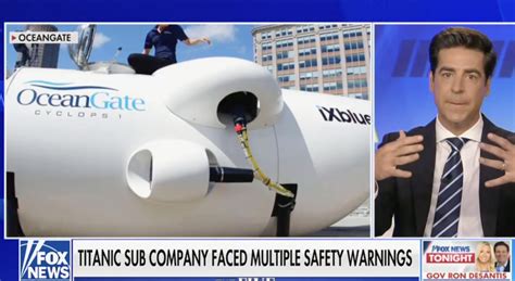 Jesse Watters Stops Himself When Talking About The Missing Sub