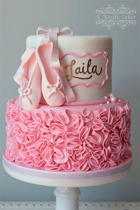 Ballerina Theme Birthday Cake By K Noelle Cakes Ballerina Birthday