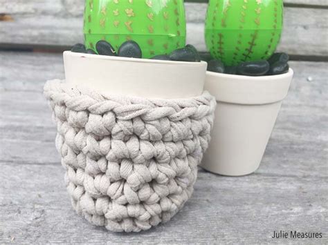 Cacti are great plants because they don't require a lot of care. T-Shirt Yarn Bowl and DIY Succulents - Julie Measures