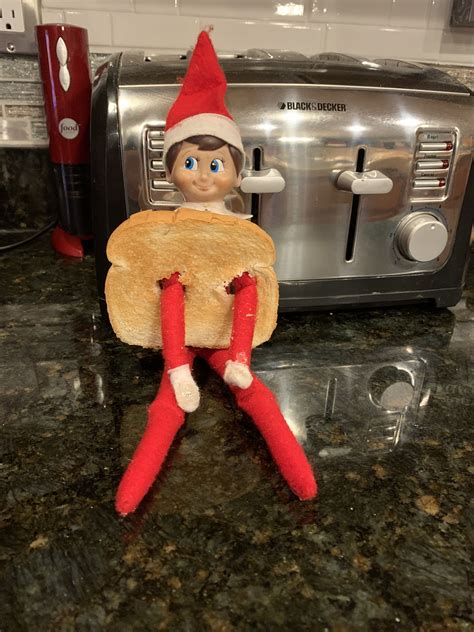 Elf Got Stuck In His Toast Elf On The Shelf Elf Holiday Decor
