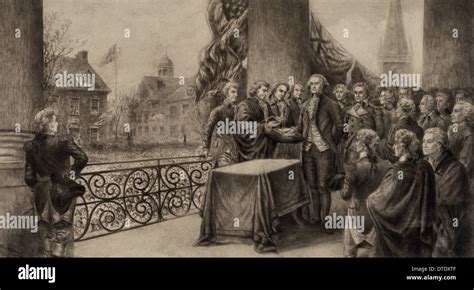 George Washington Takes The Oath As First President Of The United