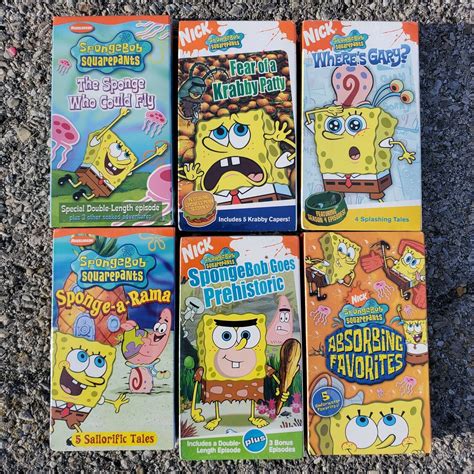 Lot Of Spongebob Squarepants Vhs Tapes Nickelodeon Picclick The Best