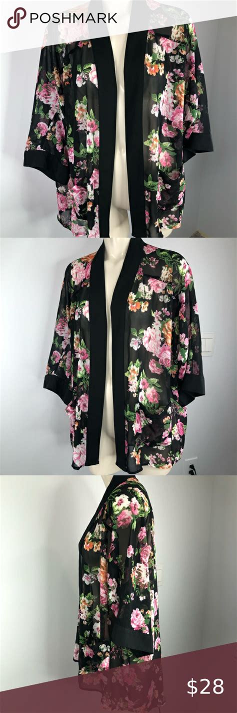 Mystic Kimono Floral Short Robejacket Floral S Pattern Fashion