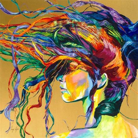 Colorful Hair Painting Artwork Art Photography