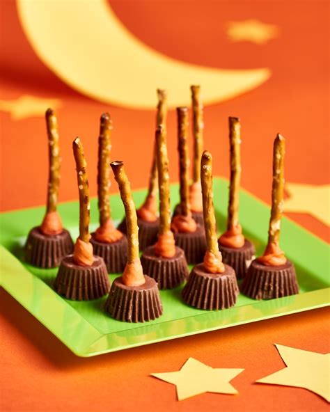 Halloween Witches Broom Treat With Pretzels And Reeses Kitchn