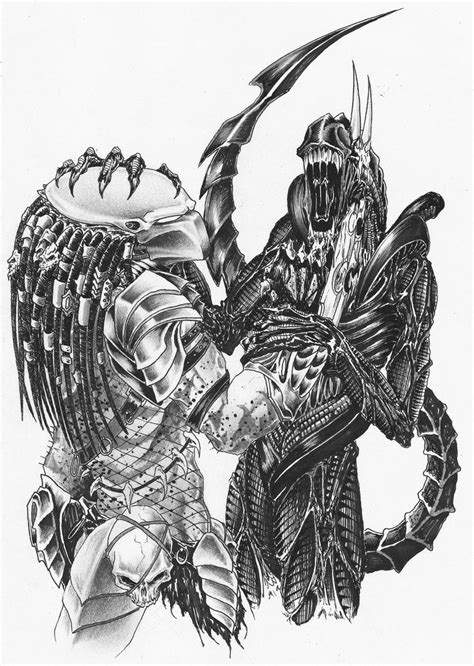 104 best sci fi colouring pages images predator art coloring. A graphite drawing of the xenomorph 'Alien. I have also ...