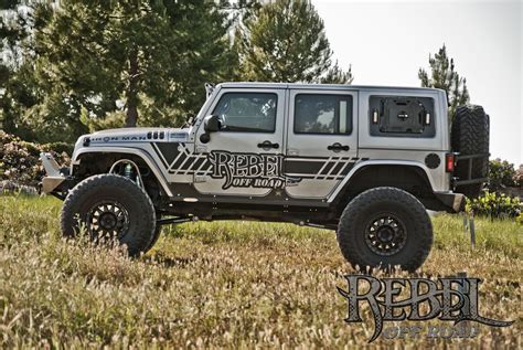 Impressive Rebel Off Road Build Gray Lifted Jeep Wrangler With Off