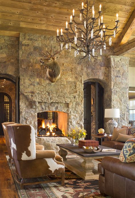 Rustic Colorado Ranch Home Living Room Designed By Design House
