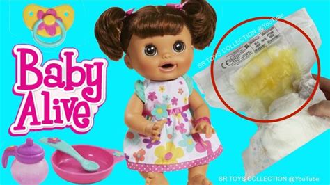 Baby Alive Doll Feeding Pooping Diaper Change Baby Doll Eats Food