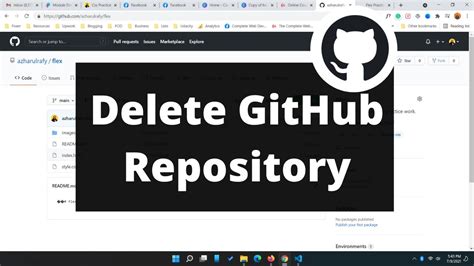 How To Delete A Repository In Github Youtube