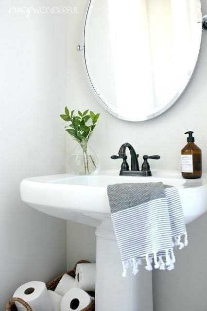 mirror over pedestal sink bathroom lighting over round mirror our fifth