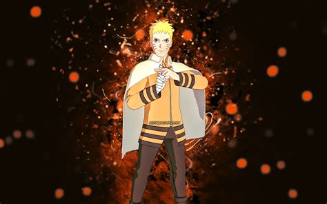 Download Wallpapers Seventh Hokage Naruto Uzumaki 4k Orange Neon