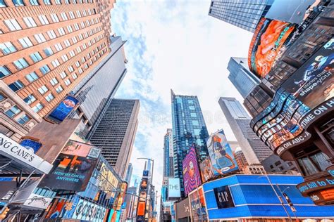 Times Square Intersection In New York City Stock Image Image Of