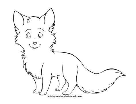 Free Chibi Fox Lineart Ms Paint By Mistygoldart On Deviantart