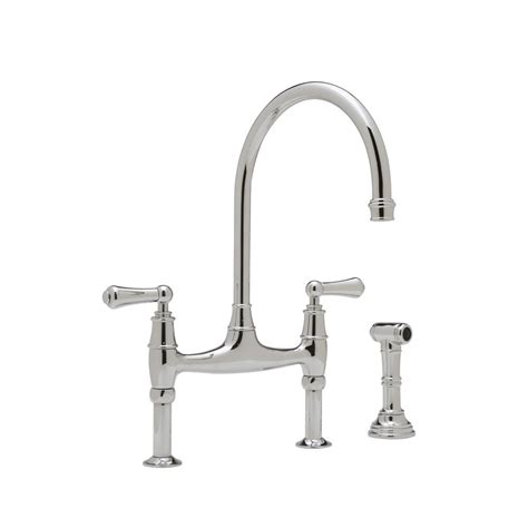 Rohl specializes in providing timeless designs for every type of theme, including traditional, transitional and modern. ROHL Perrin and Rowe 2-Handle Bridge Kitchen Faucet in ...