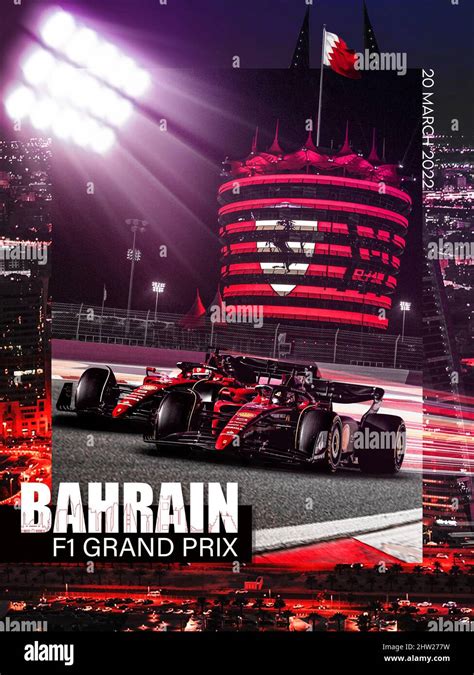 Bahrain F1 Grand Prix Race Poster 2022 Stock Photo Alamy