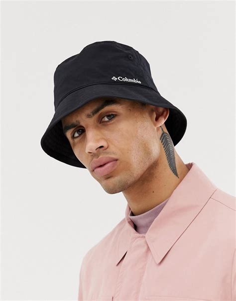 Long oval crowns outside of traditional western hats are few and far between, so make sure to add this beautiful hat to… Columbia Pine Mountain Bucket Hat In Black in Black for ...