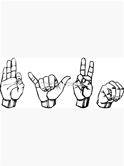 Fyvm Sign Language Art Print For Sale By Thehiphopshop Redbubble