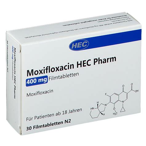 A new methoxy quinoione antibacterial. Moxifloxacin HEC Pharm 400 mg 30 St - shop-apotheke.com