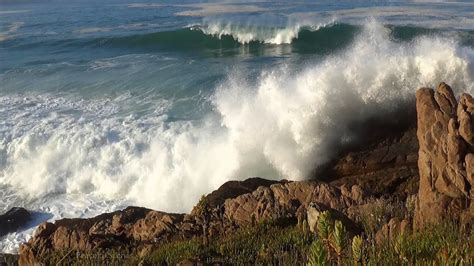 60min Ocean Waves Crashing Into Rocky Shore Sounds Of The Ocean In