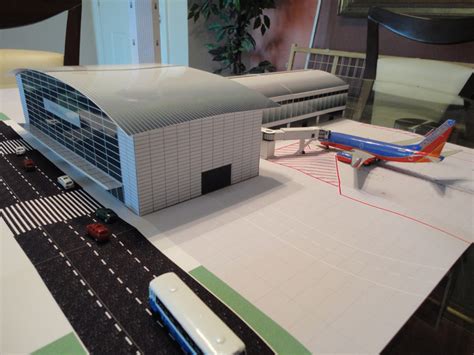 Paper Model Airport Terminal 1400 Airport Vehicles Dac