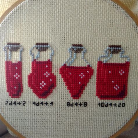 Maybe you would like to learn more about one of these? Health Potion D&D Cross Stitch Needlepoint Healing Potion ...