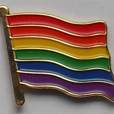 Lgbt Rainbow Gay Pride Flag Enamel Pin Badge Etsy Uk