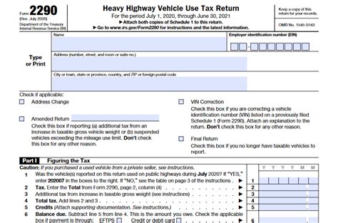 Irs Form 2290 Printable