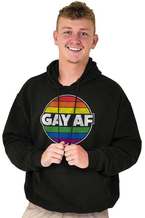 Gay Af Rainbow Pride Lgbtq Queer Lesbian T Adult Long Sleeve Hoodie Sweatshir Ebay