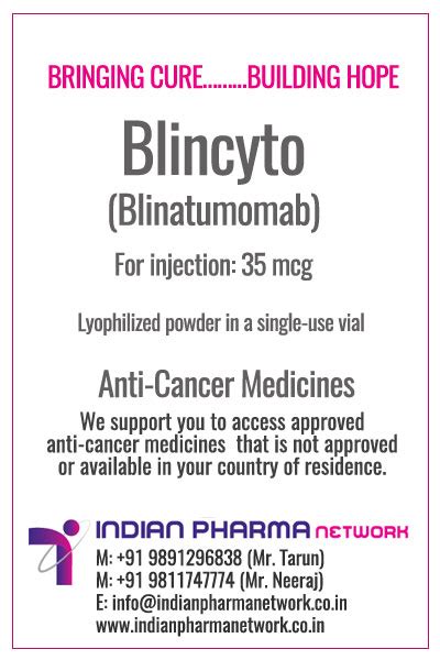 Blincyto Price Generic Version Of Blinatumomab Medicine Lymphoma