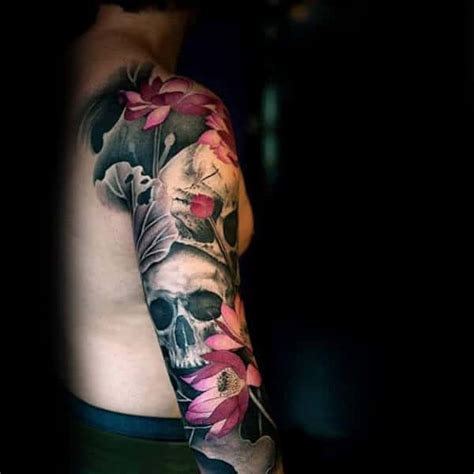 If you decided to get your first tattoo, please browse our site where you can find shoulder tattoos, forearm tattoos, neck tattoos, sleeve tattoos, tribal tattoos for men. 50 Skull Sleeve Tattoos For Men - Masculine Design Ideas