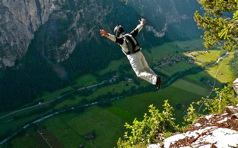 Base Jumping Jump Fly Flight Extreme Dive Diving Sky 6