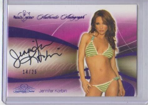 2008 Benchwarmer Purple Foil Jennifer Korbin Autograph 14 25 EBay