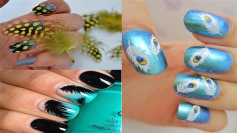 9 Best Feather Nail Art Designs Styles At Life