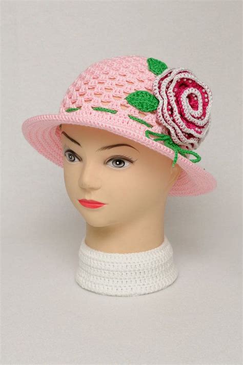 crochet girls hats photo props floral crochet sun hat girls sun hat girls summer hat brim hat